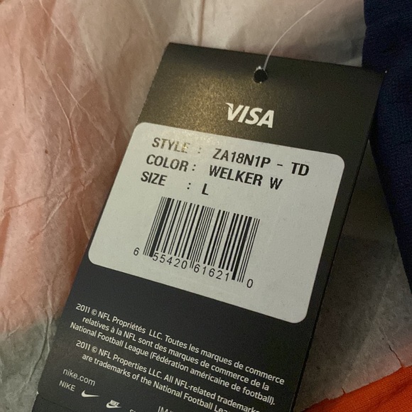 Denver Broncos Wes Welker On Field Nike Authentic NFL Jersey Size L/Youth 14/16 - Picture 4 of 5